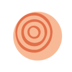 Orange spiral design on black background