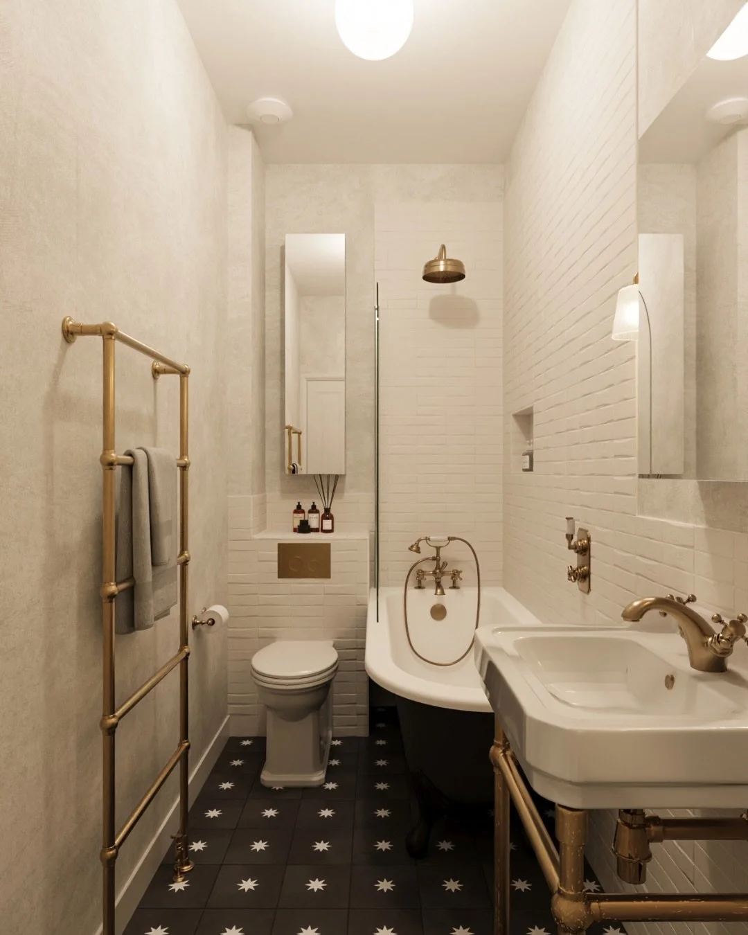 Limewashed walls, antique brass and textured tile.

A contemporary bathroom with a quiet nod to the Victorian home it sits within.

Designed, supplied and installed.

#bathroomrenovation
#bathroomrenovations
#bathroomdesign
#londonbathroom
#bathroomi