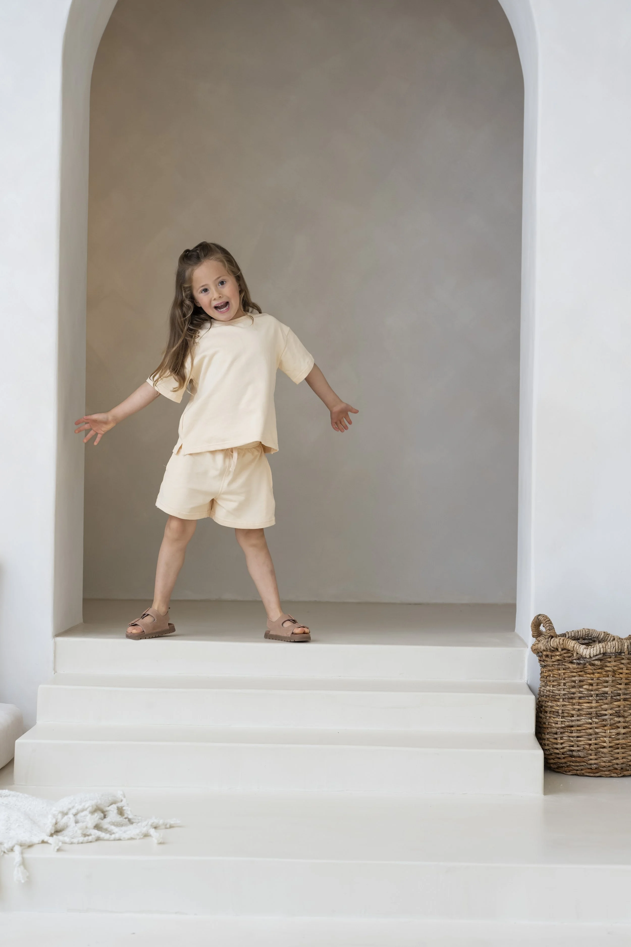 Oat boxy fit shorts and t-shirt set