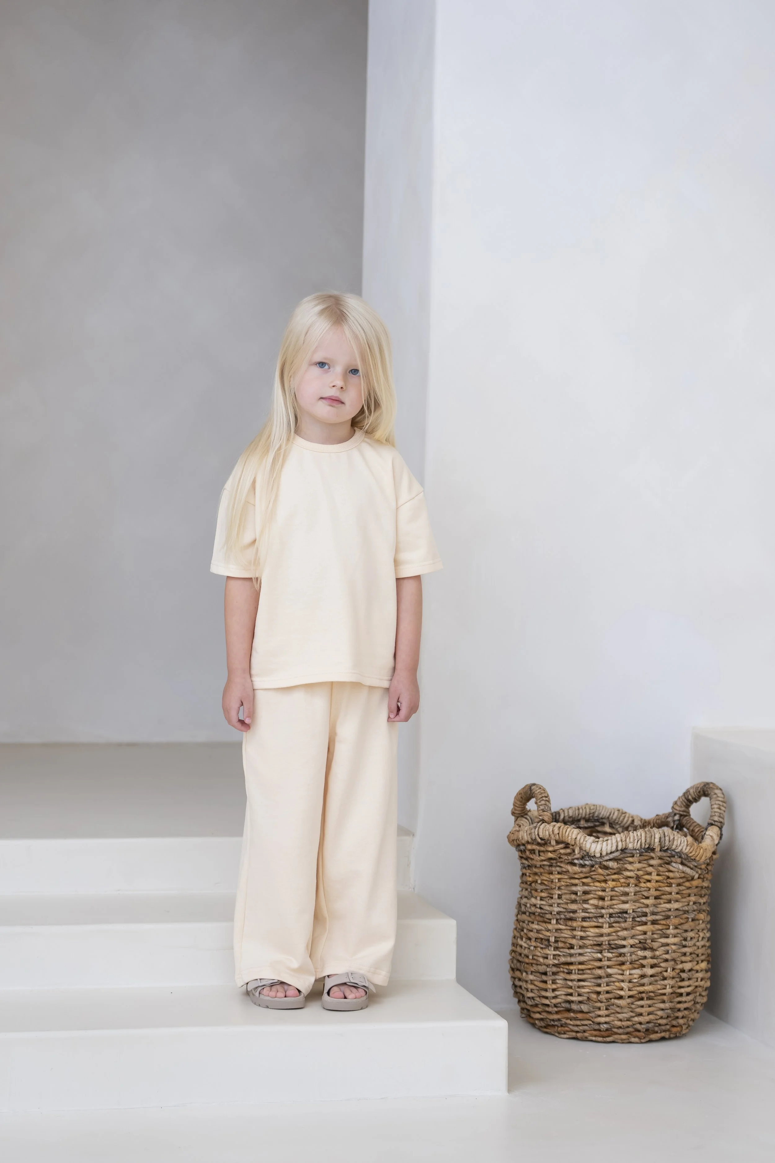 Oat relaxed trouser and t-shirt co-ord