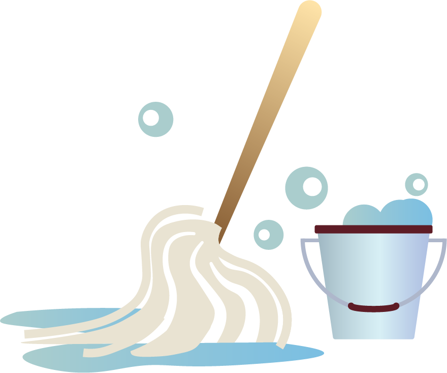 A stylized illustration of a waterfall flowing into a river or lake, with rocks and water splashing around.