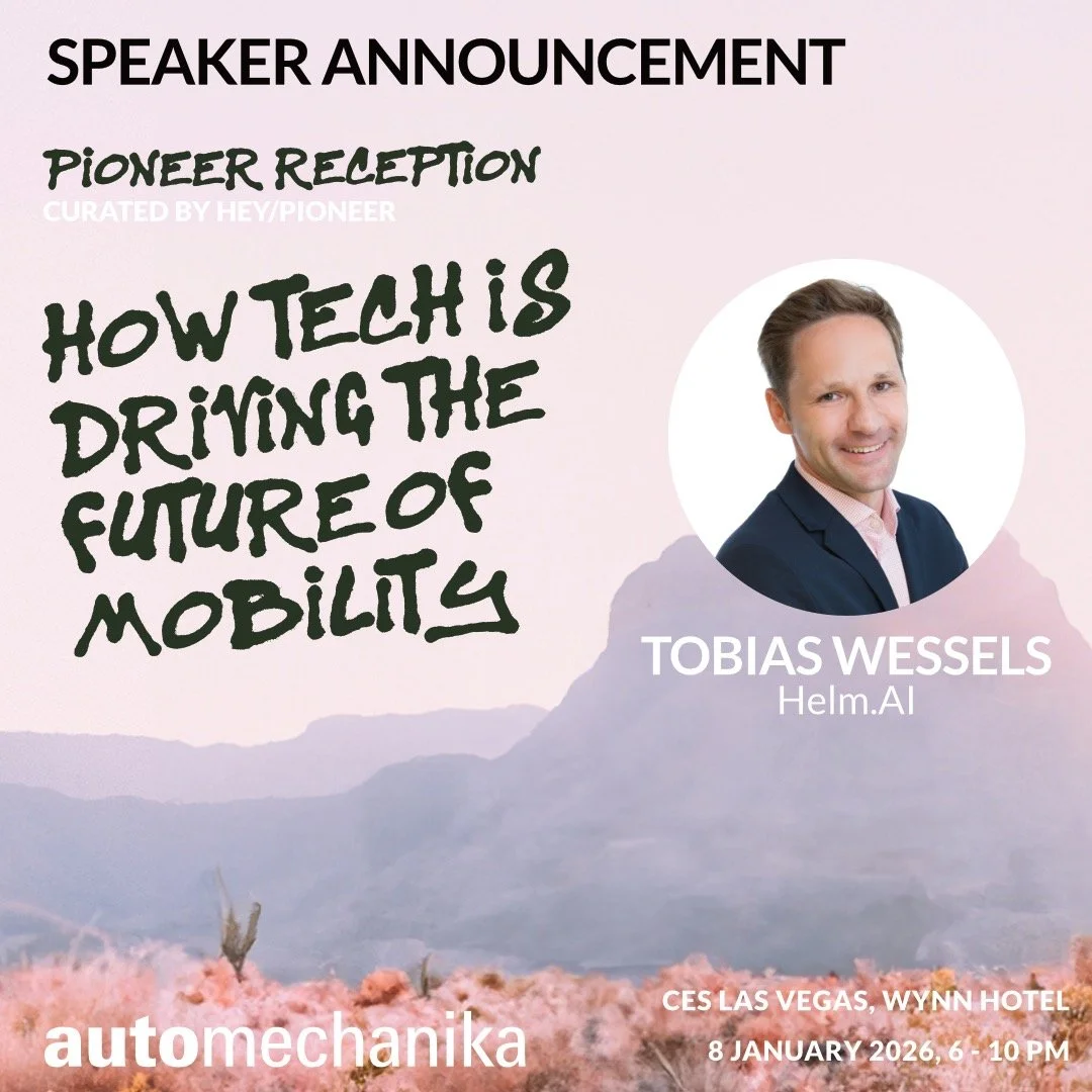 Speaker Announcement!

We are thrilled to announce Tobias Wessels, Chief Development Officer at Helm.Ai, as a speaker at the PIONEER Reception! Tobias will join the panel to discuss "How Tech is Driving the Future of Mobility" and share his