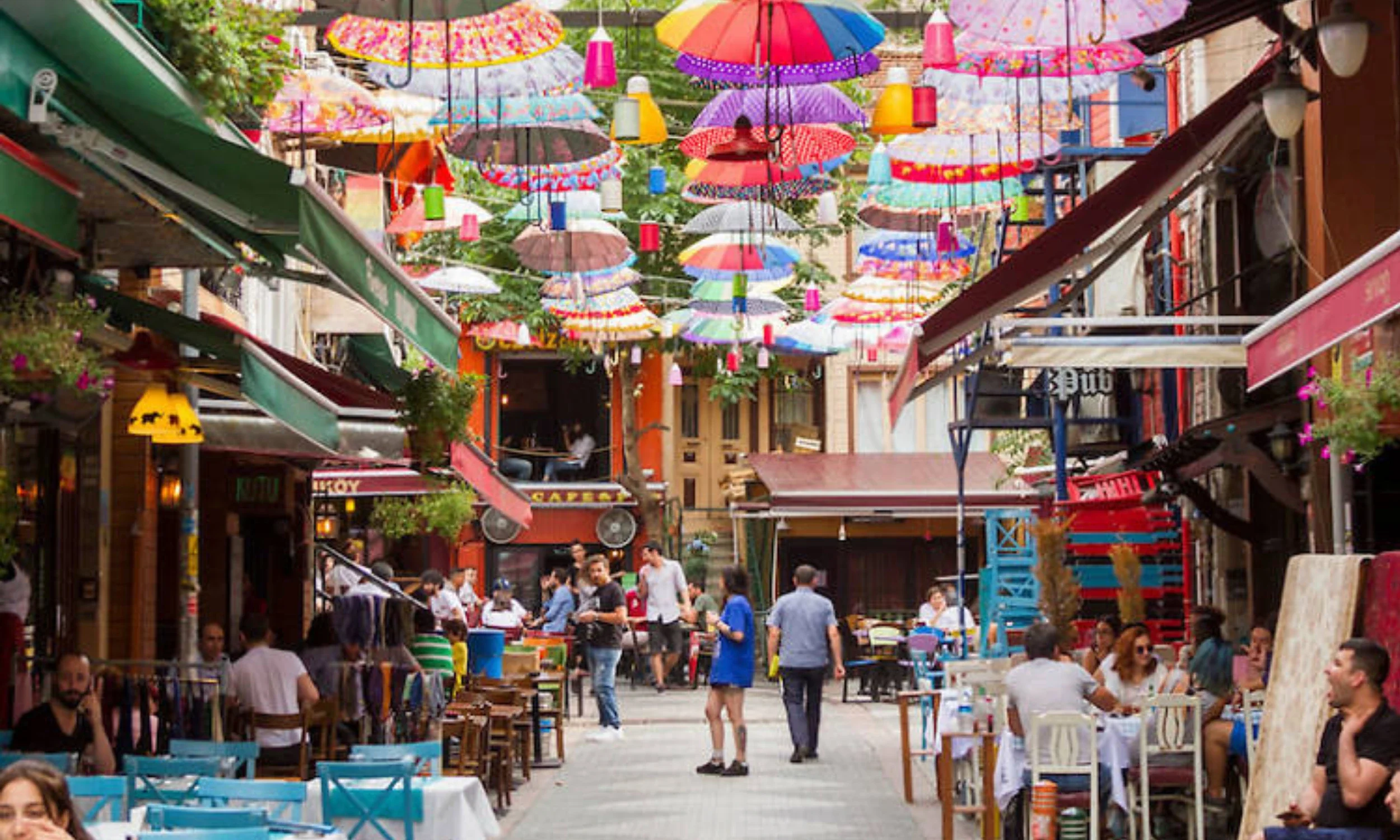 the colorful street of kadikoy istanbul the asian side neighborhood