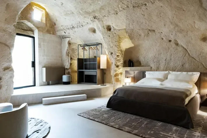 Sleeping in a cave hotel