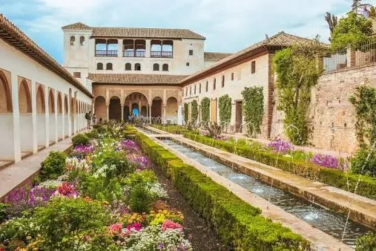 the exterior of generalife gardens in granada spain