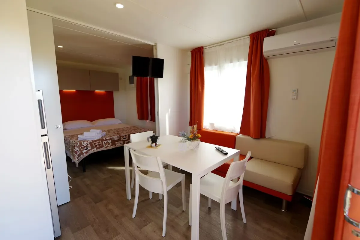 the bed room in camping verona village