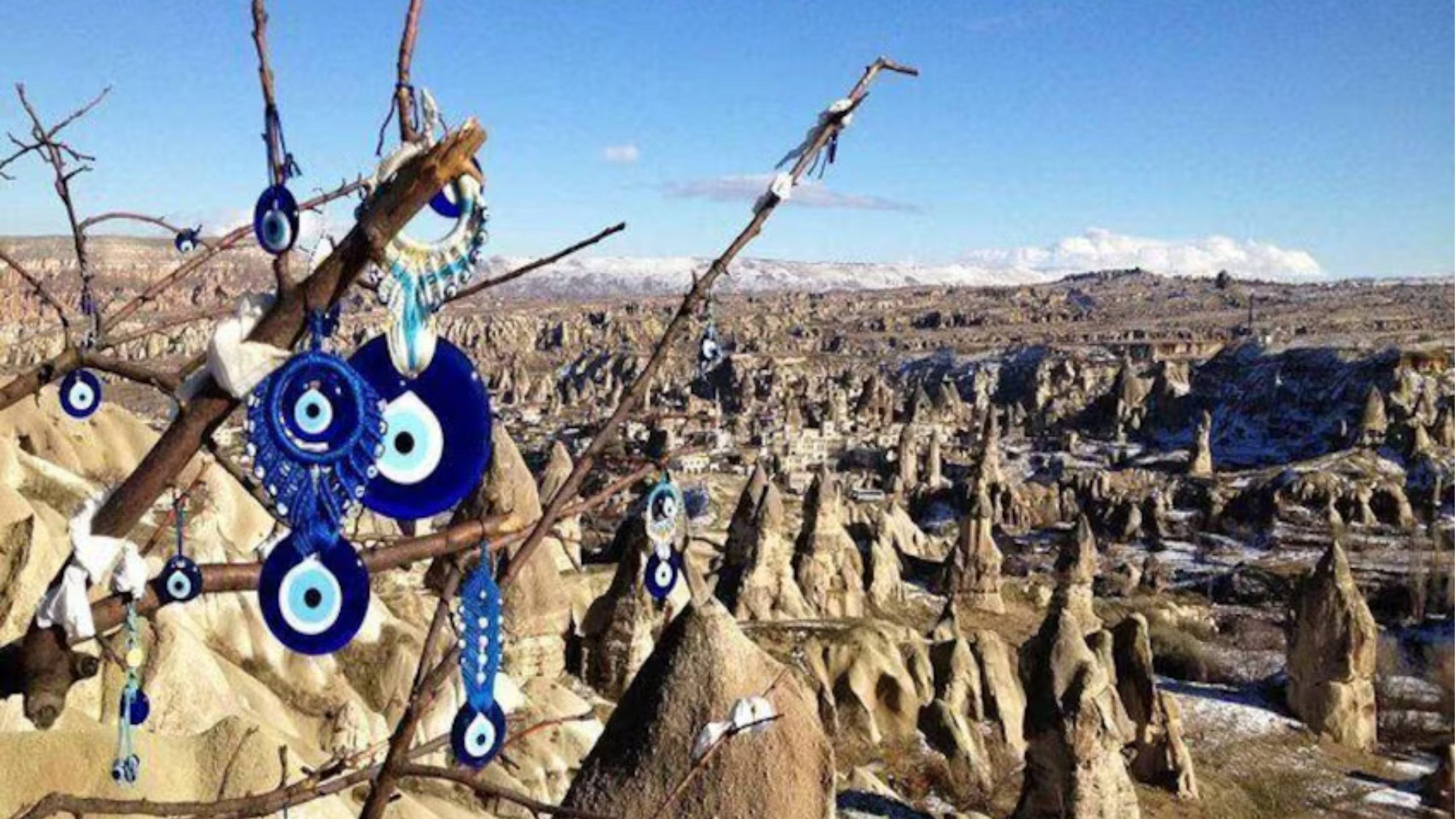 A captivating view of Cappadocia at fairy chimneys and rock formations, Turkey travel photography.