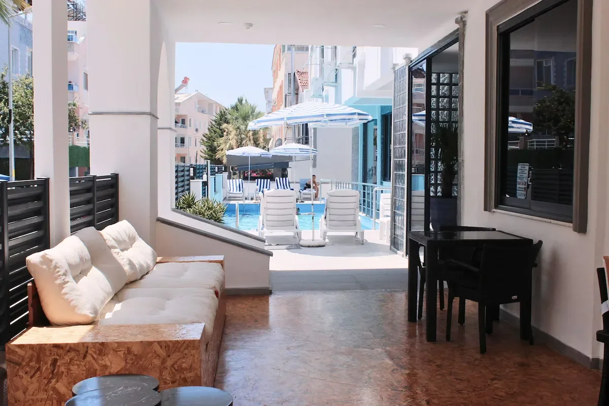 common area in tasan apart hotel in bodrum