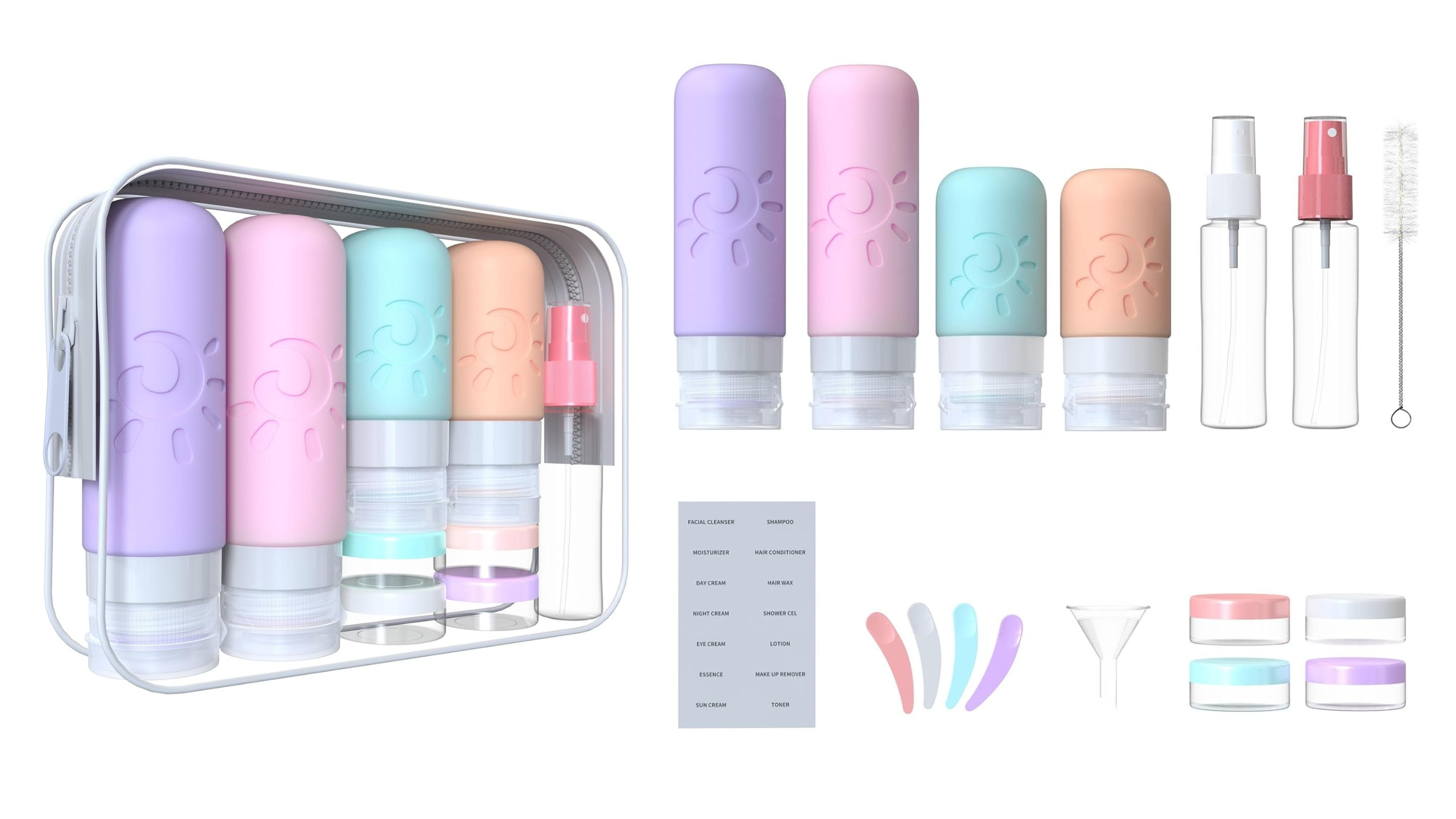 Leak-proof travel toiletry bottles as Amazon travel must-haves for carry-on travel