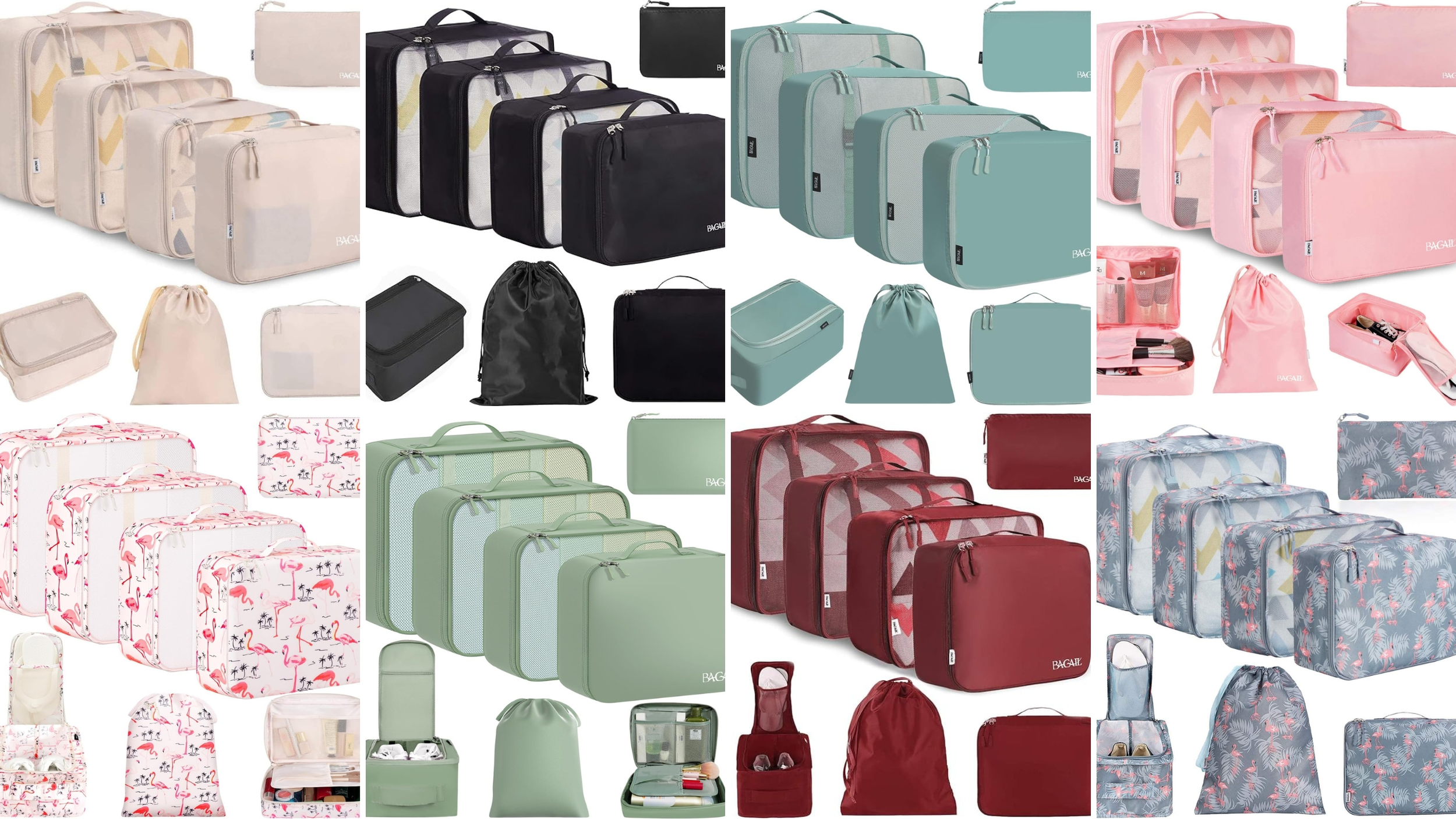 Packing cubes and travel organizers for carry-on only travel and minimalist packing