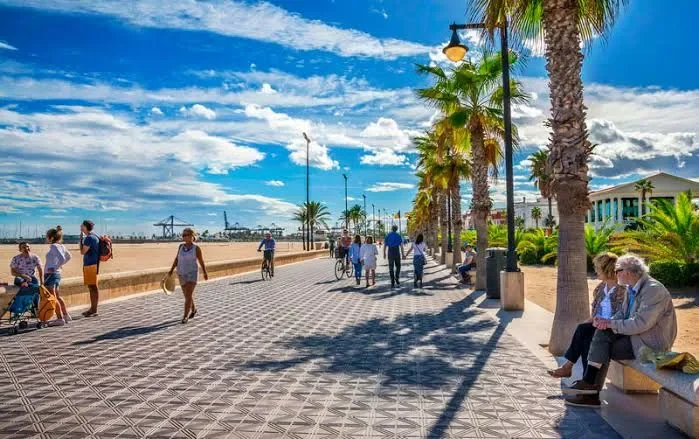 malvarosa beach in valencia spain