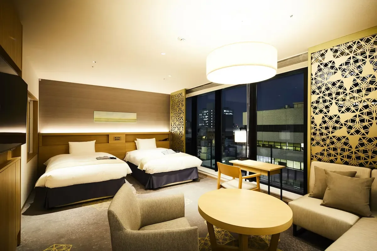 bed room in hotel integrate hiroshima