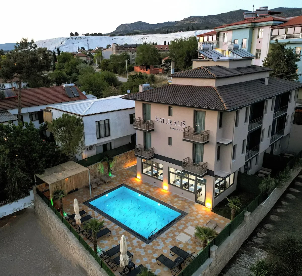 outdoor view of the naturalis pamukkale otel