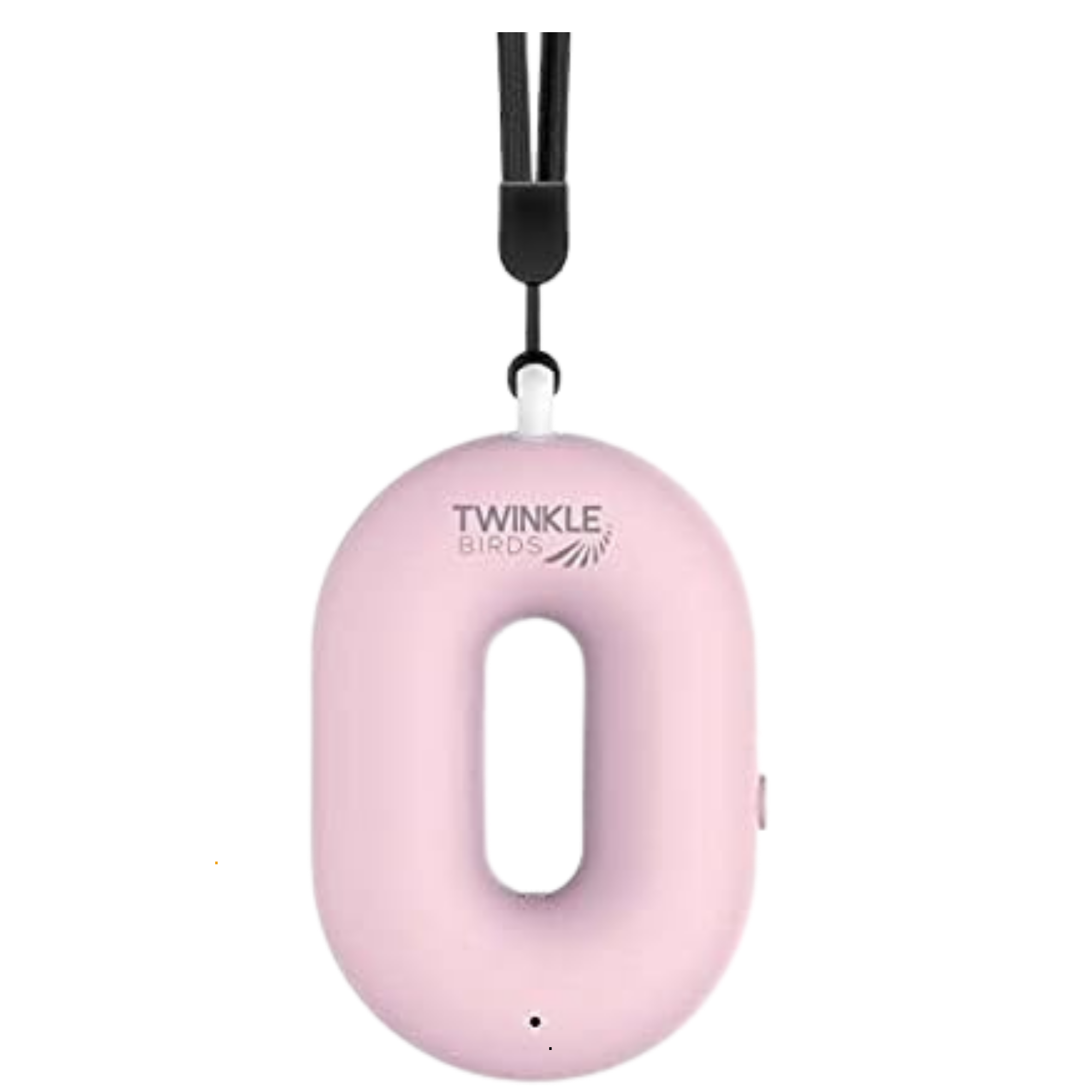 Pink donut with white icing and