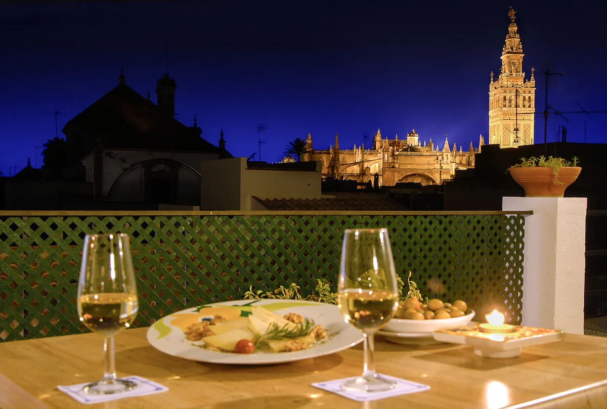 the balcony view in hotel murillo in seville