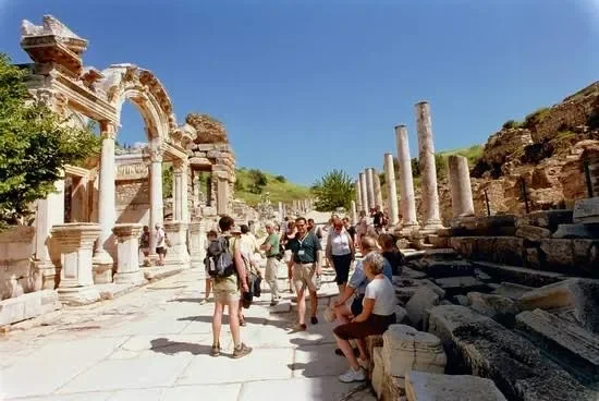 view of tourists in the museum of underwater archelogy