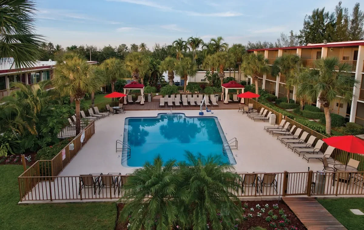 the pool view of Red Roof Inn PLUS+ & Suites Naples Downtown-5th Ave S