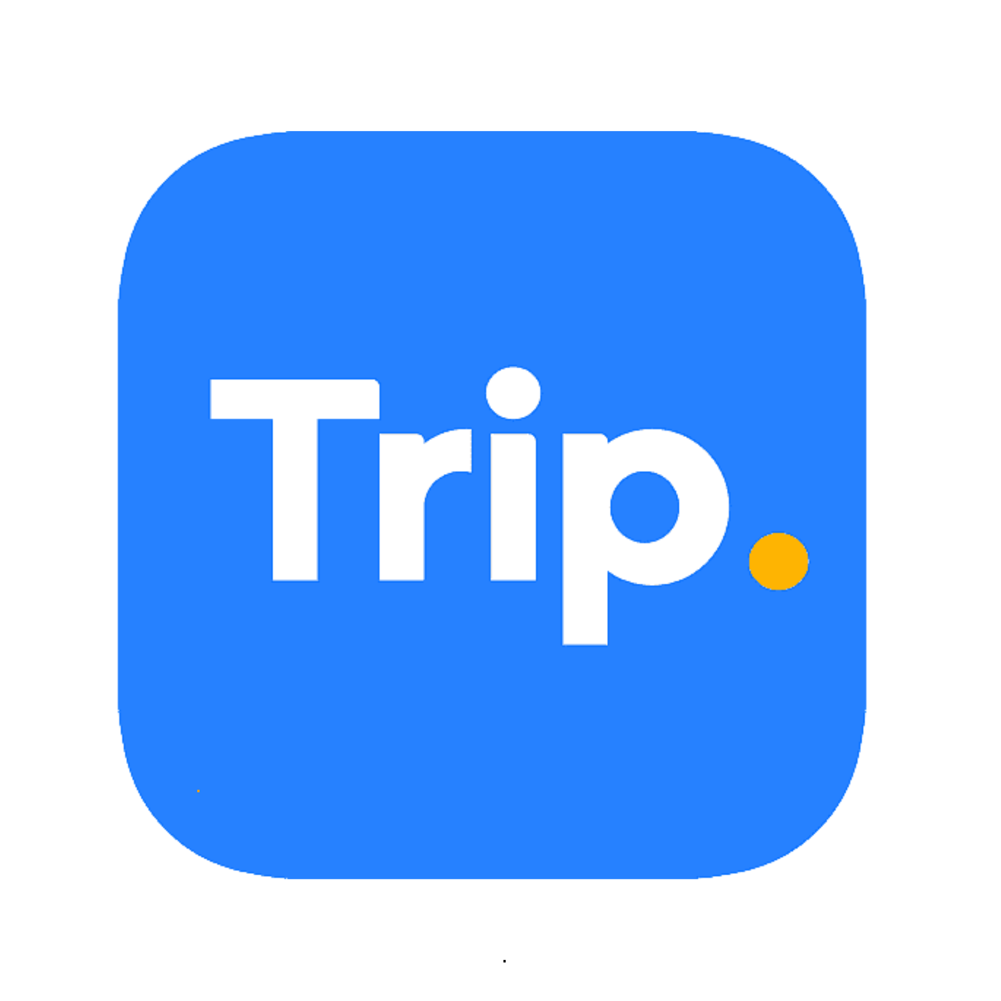Blue speech bubble with white text reading 'Trim' and a yellow period.
