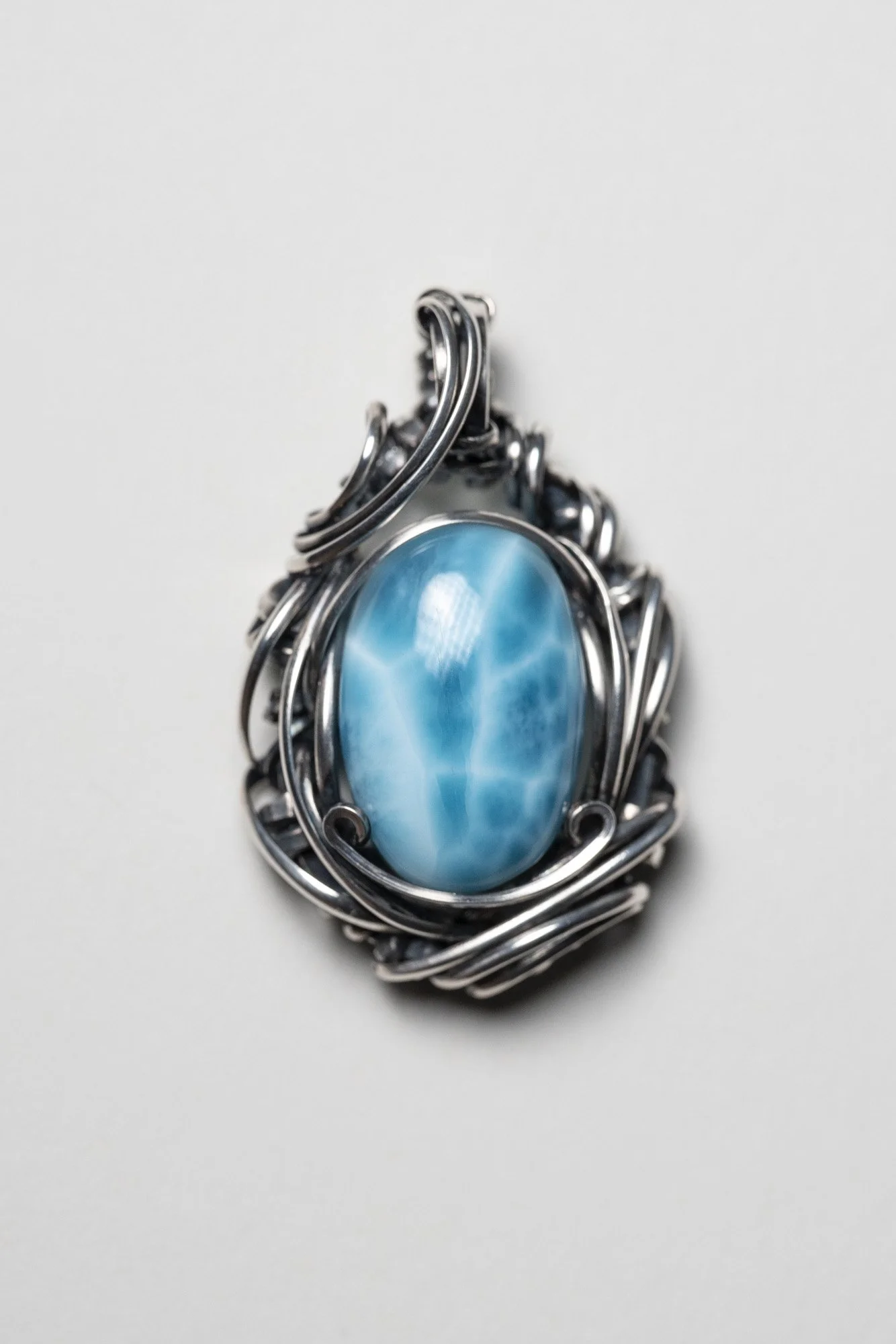 Larimar Pendant 拉利瑪/海紋石吊墜 WAS236