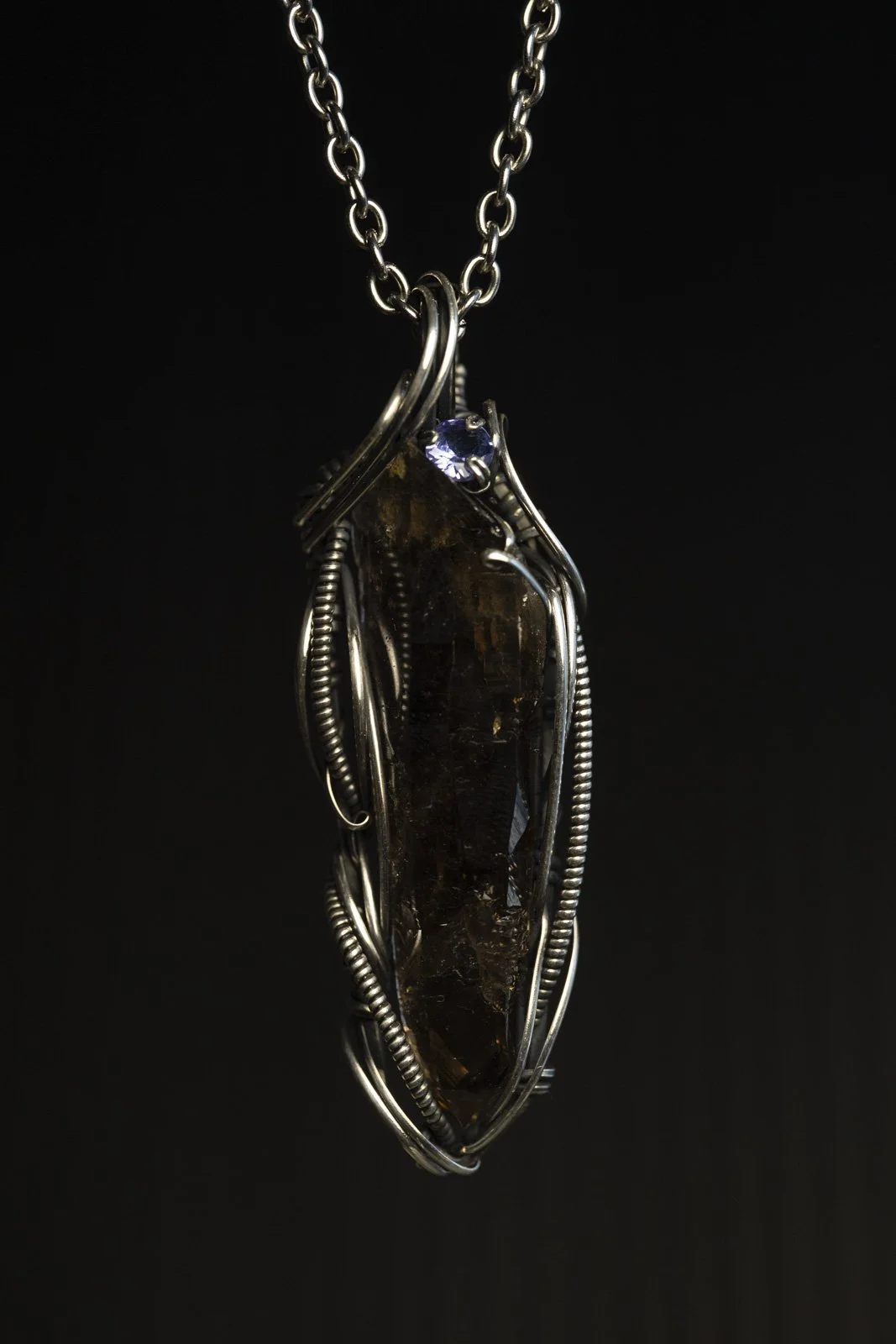 Smoky Quartz and Tanzanite Pendant