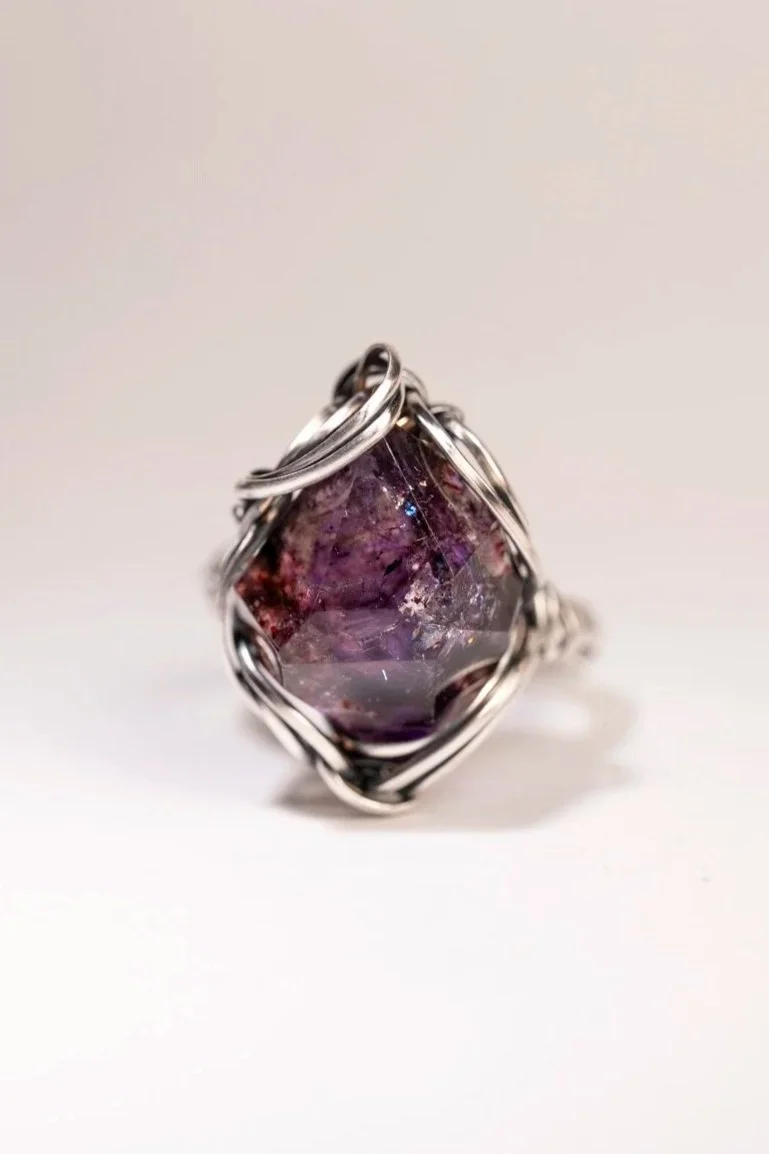 Amethyst (Super Seven Quartz) Ring
