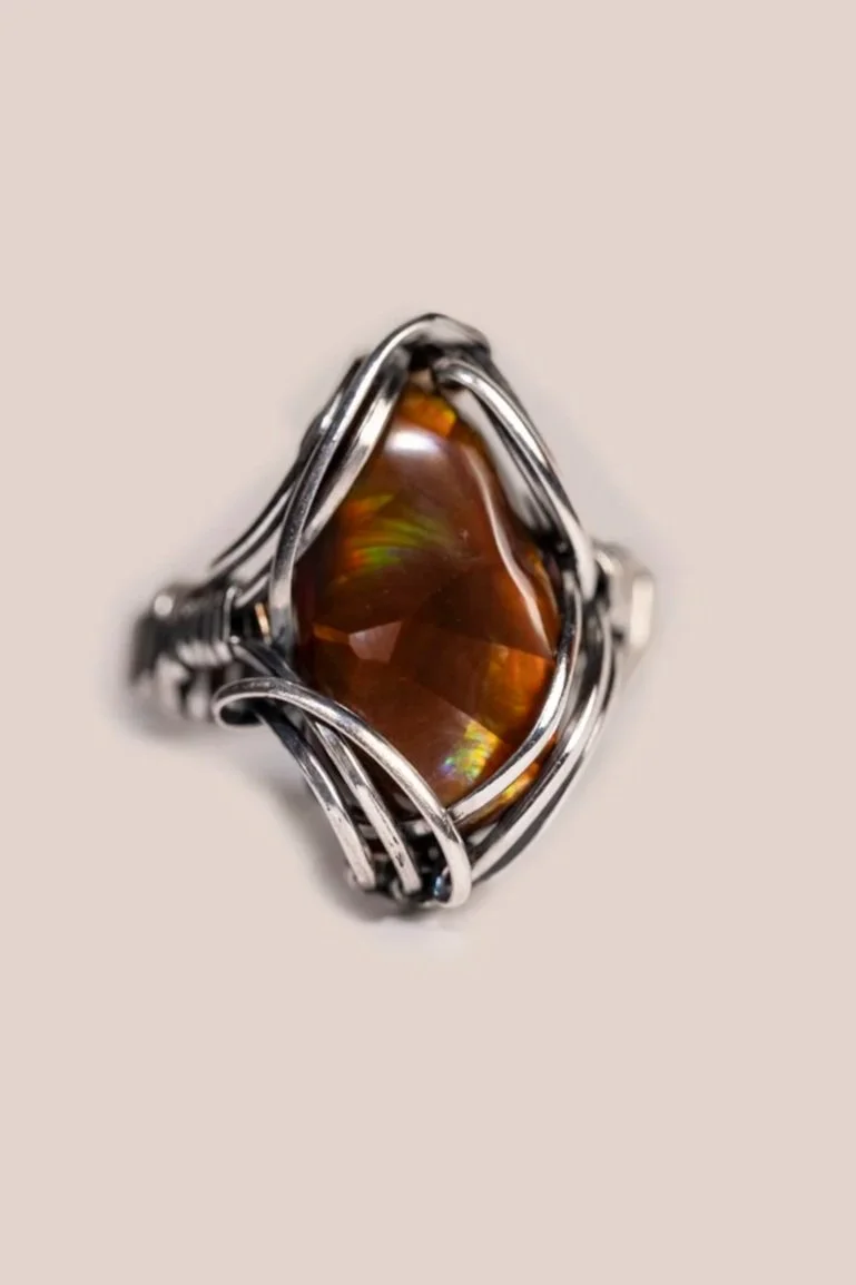 Fire Agate Ring