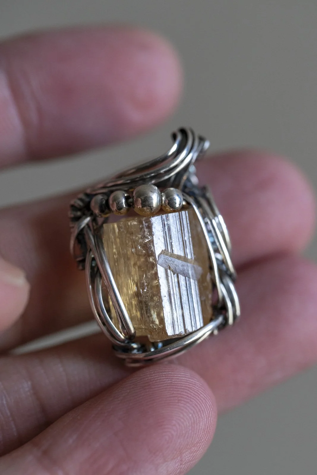 Imperial Topaz and Peridot Pendant