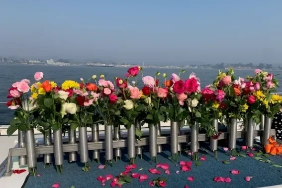 Celebration of Life Service on the Sea Spirit in the ocean
