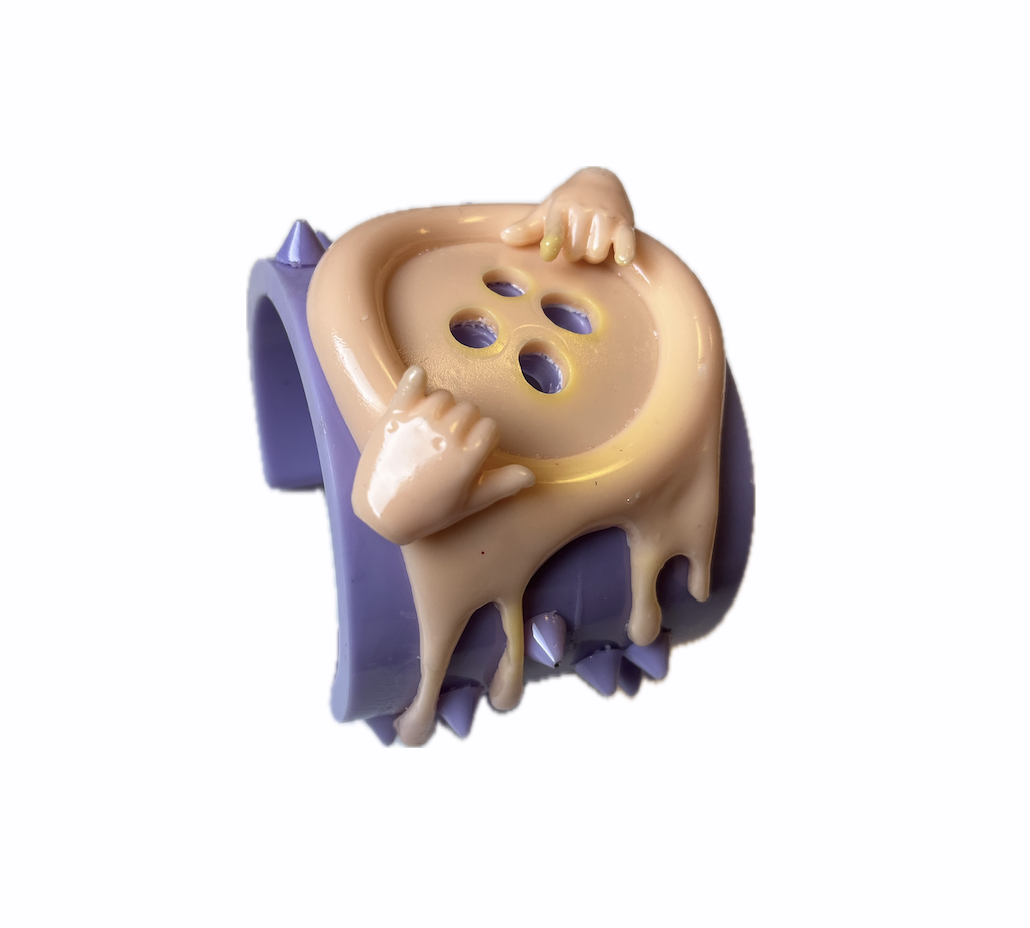 melty buttons drippy hands and spikes xxl bracelet