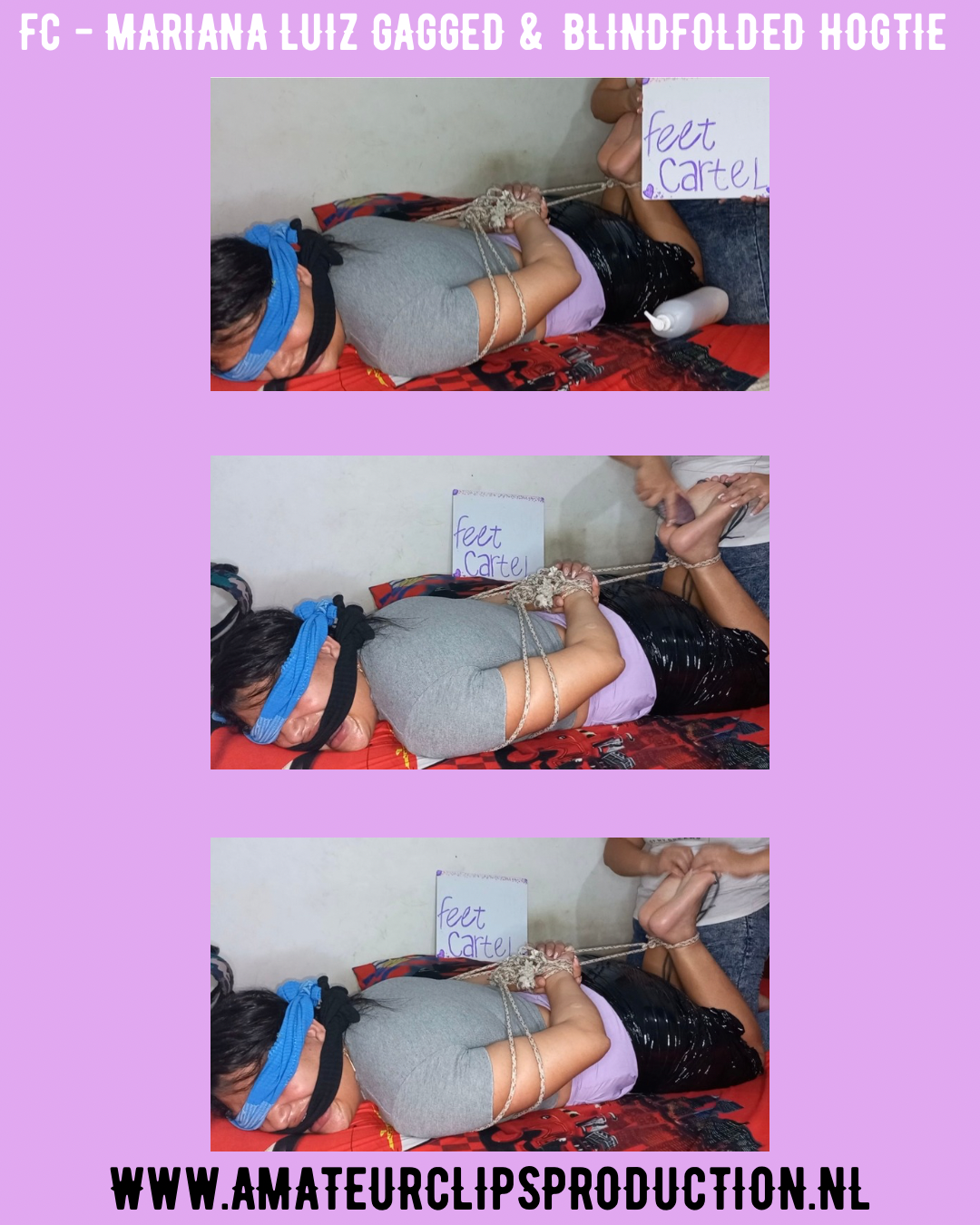 FC - MARIANA LUIZ GAGGED & BLINDFOLDED HOGTIE (05:11)