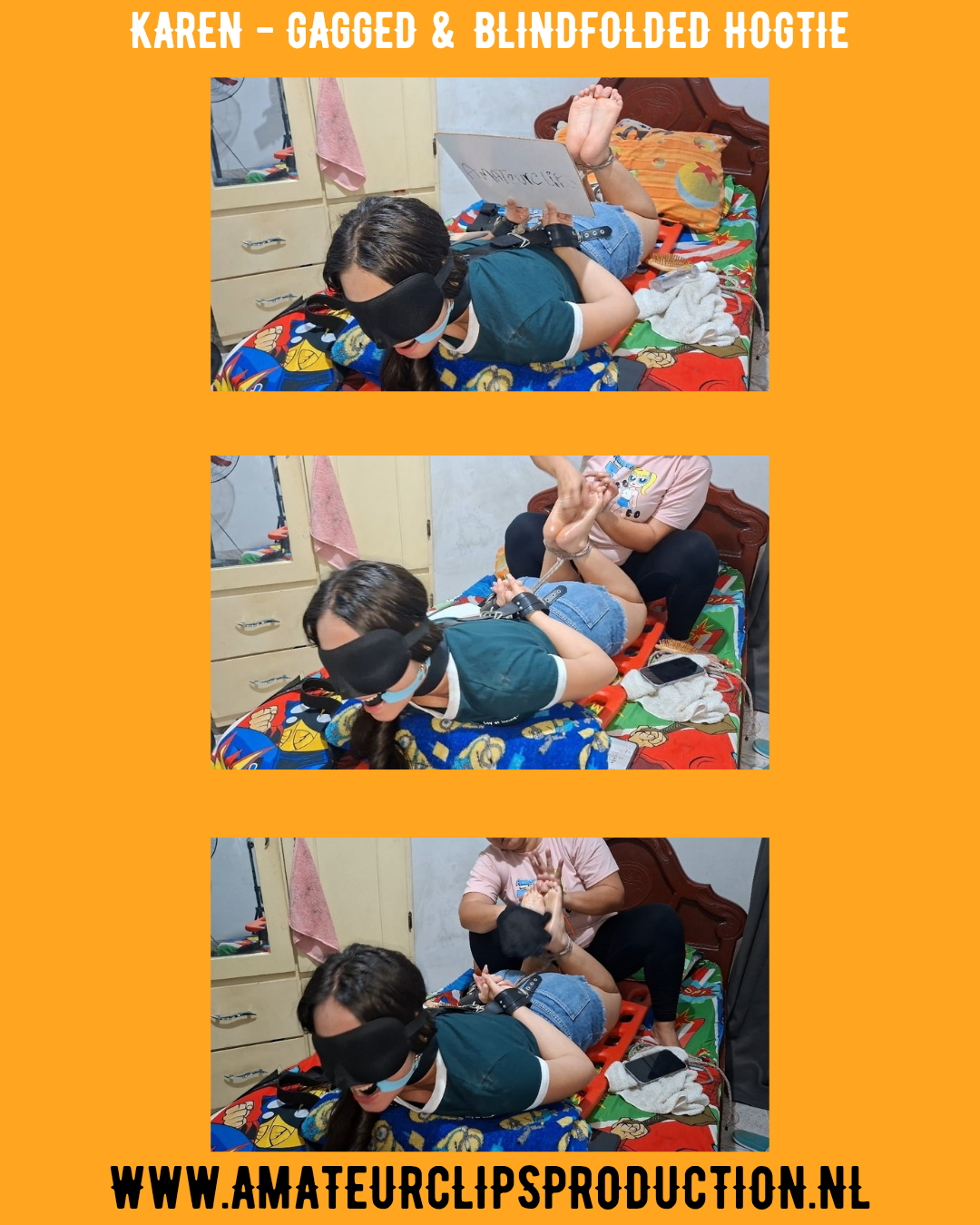 KAREN - GAGGED & BLINDFOLDED HOGTIE (5:18)