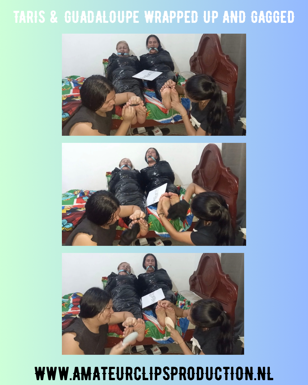 TARIS & GUADALOUPE WRAPPED UP AND GAGGED (05:08)