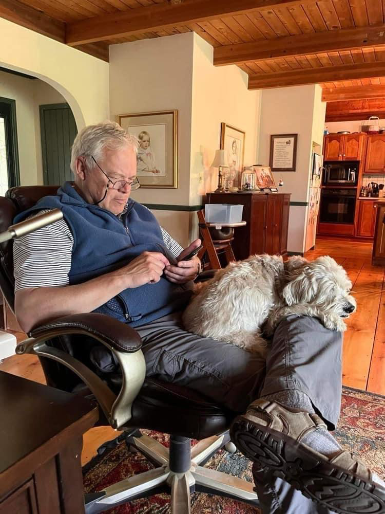 Dr. D. and his buddy Watson, at Dancing Lawn 