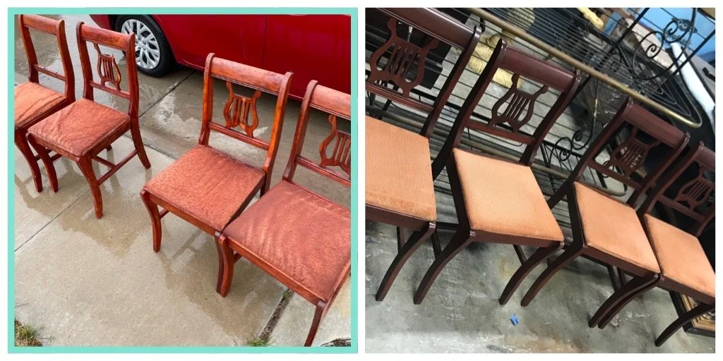 
Emergency furniture restoration and reupholstery following interior flood damage. Tilia Design Co. partnered with fire and water damage recovery teams to technically dry, refinish, and reupholster high-value seating. Our specialized process restored