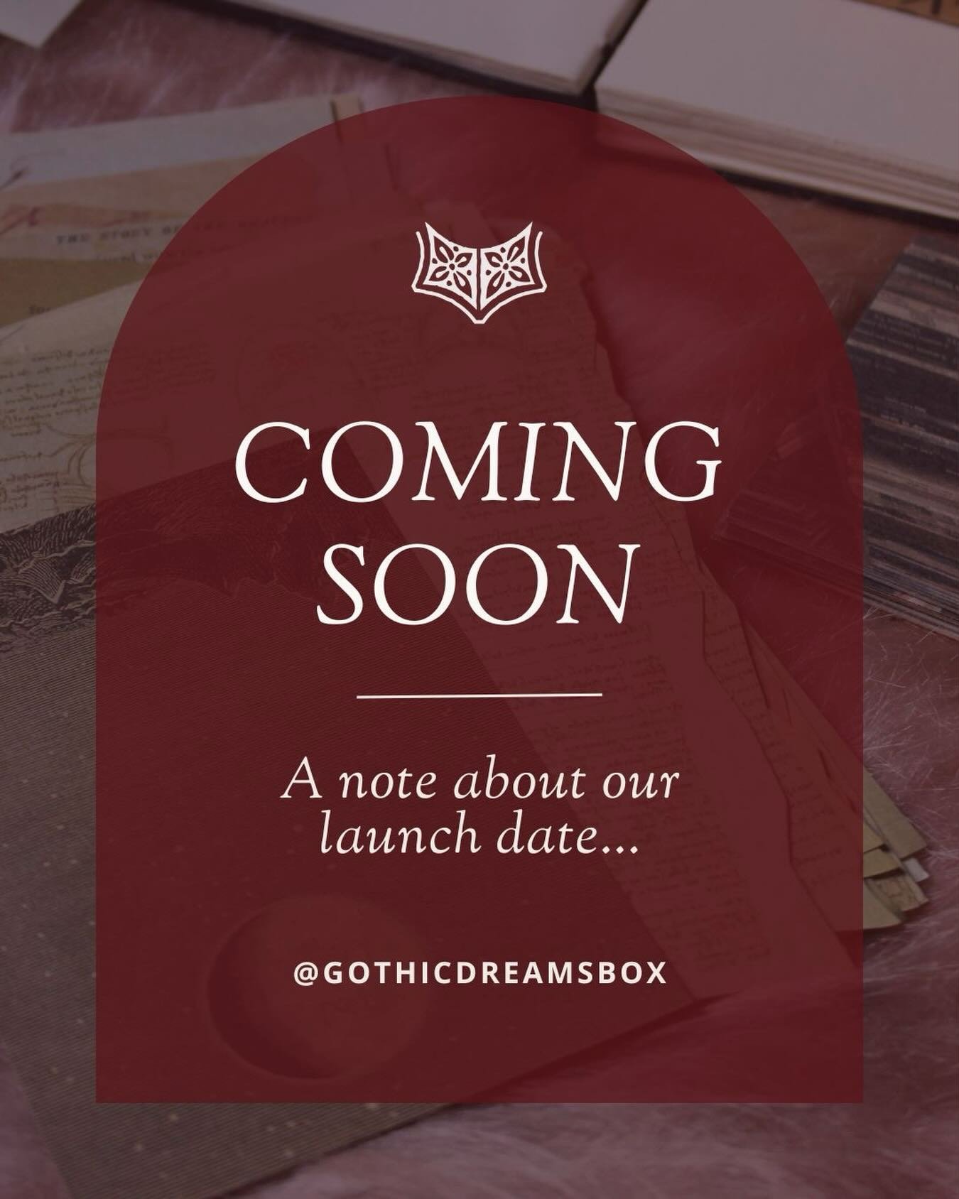 🥀A Note on Our Launch Date🥀

We&rsquo;ve been so grateful for your enthusiasm for Gothic Dreams. While we had originally planned to launch the website and open pre-orders on Monday, December 1, we are taking some extra time to refine every detail t