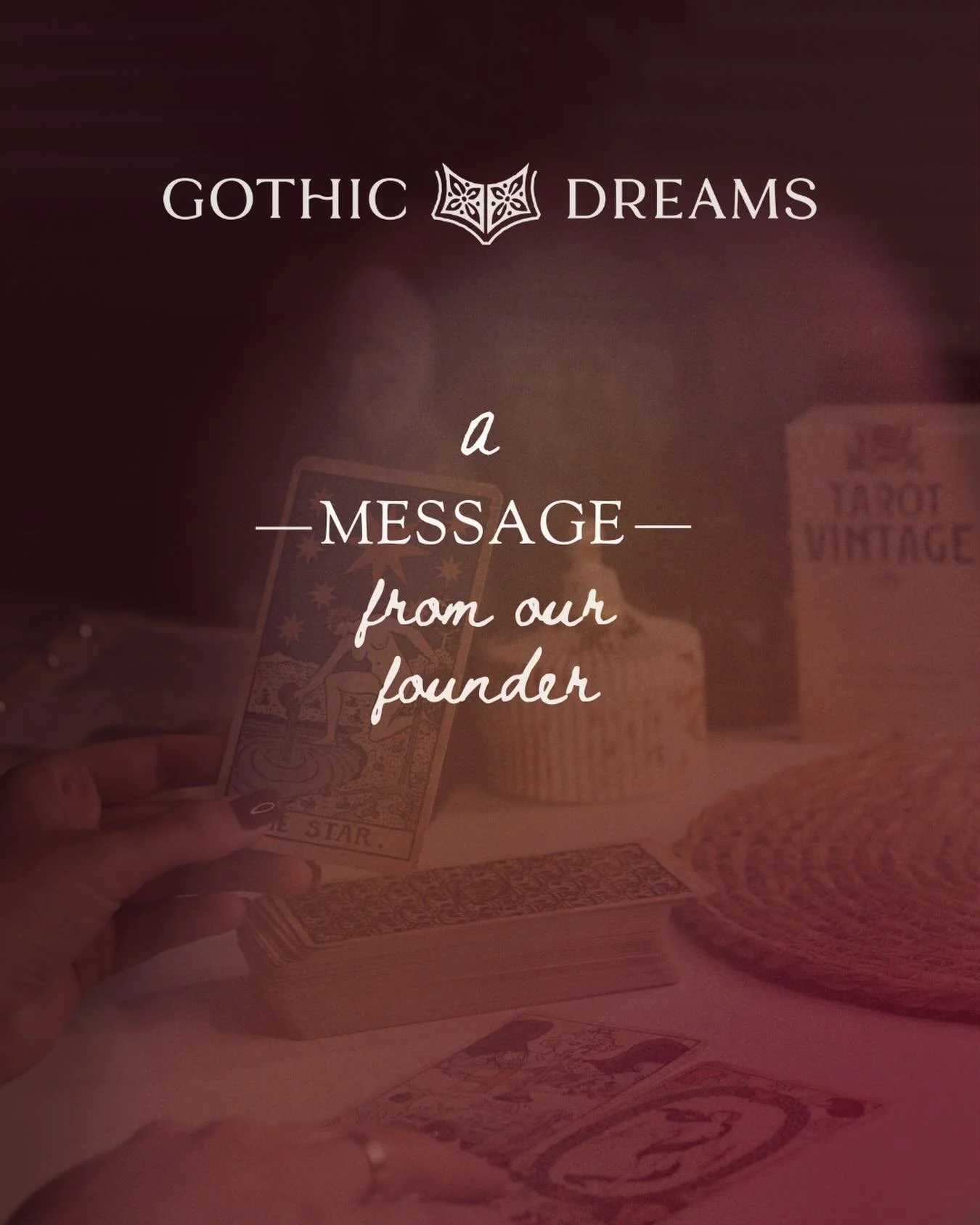 🥀Dear readers and lovers of gothic fiction&mdash;

Thank you so much for making the launch of Gothic Dreams a smashing success! I am over the moon with gratitude and can&rsquo;t wait to begin packing and shipping your orders! 

I also wanted to pop 