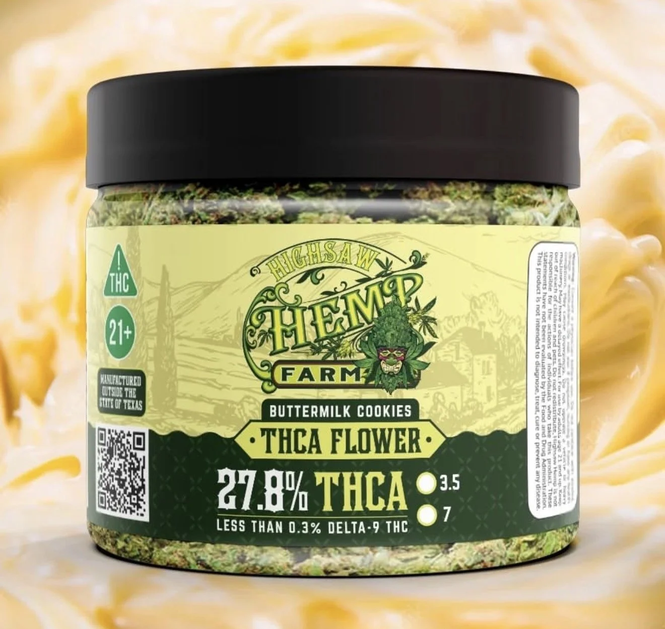 HIgh Saw Hemp 3.5 Jar Pineapple