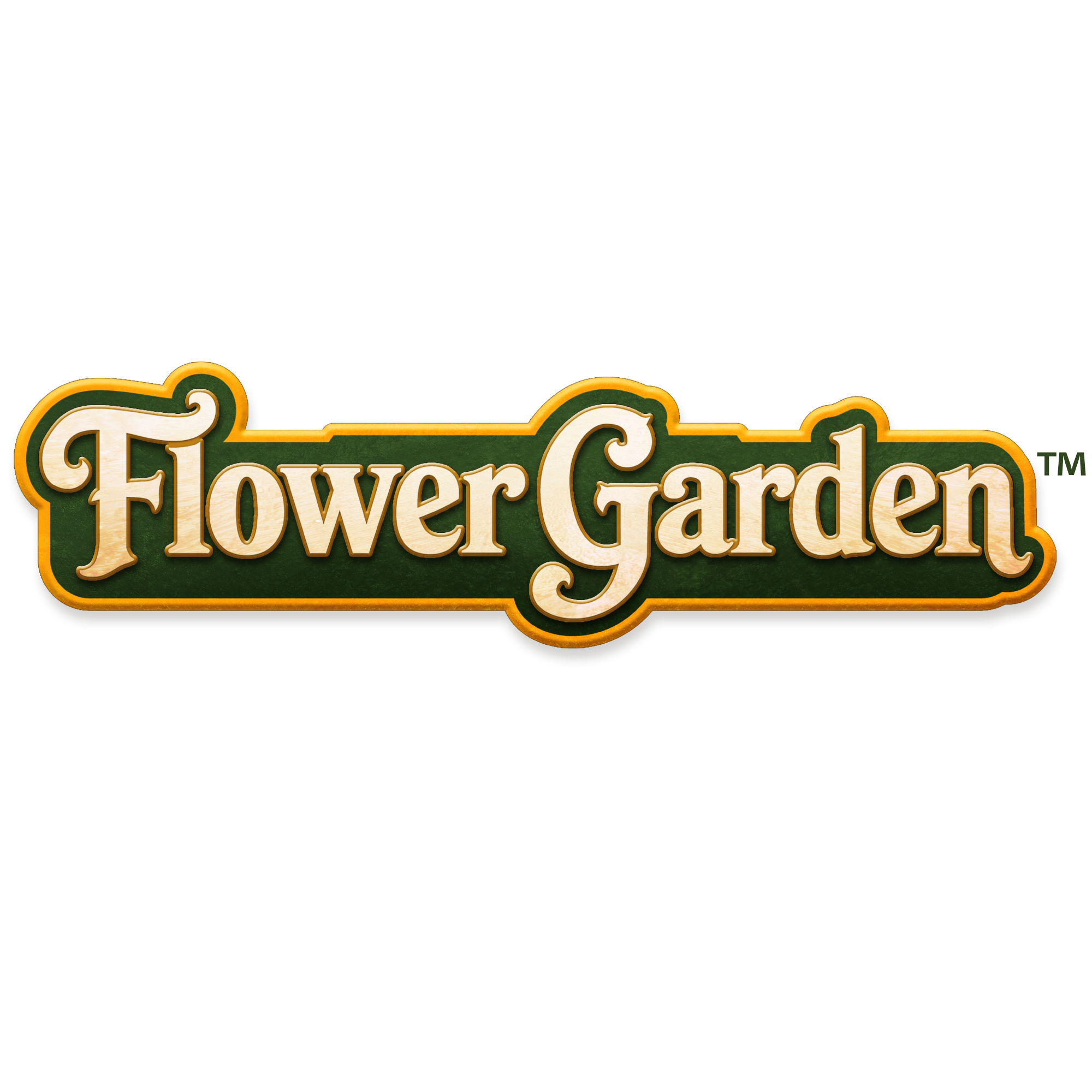 Flower Garden vintage placard logo