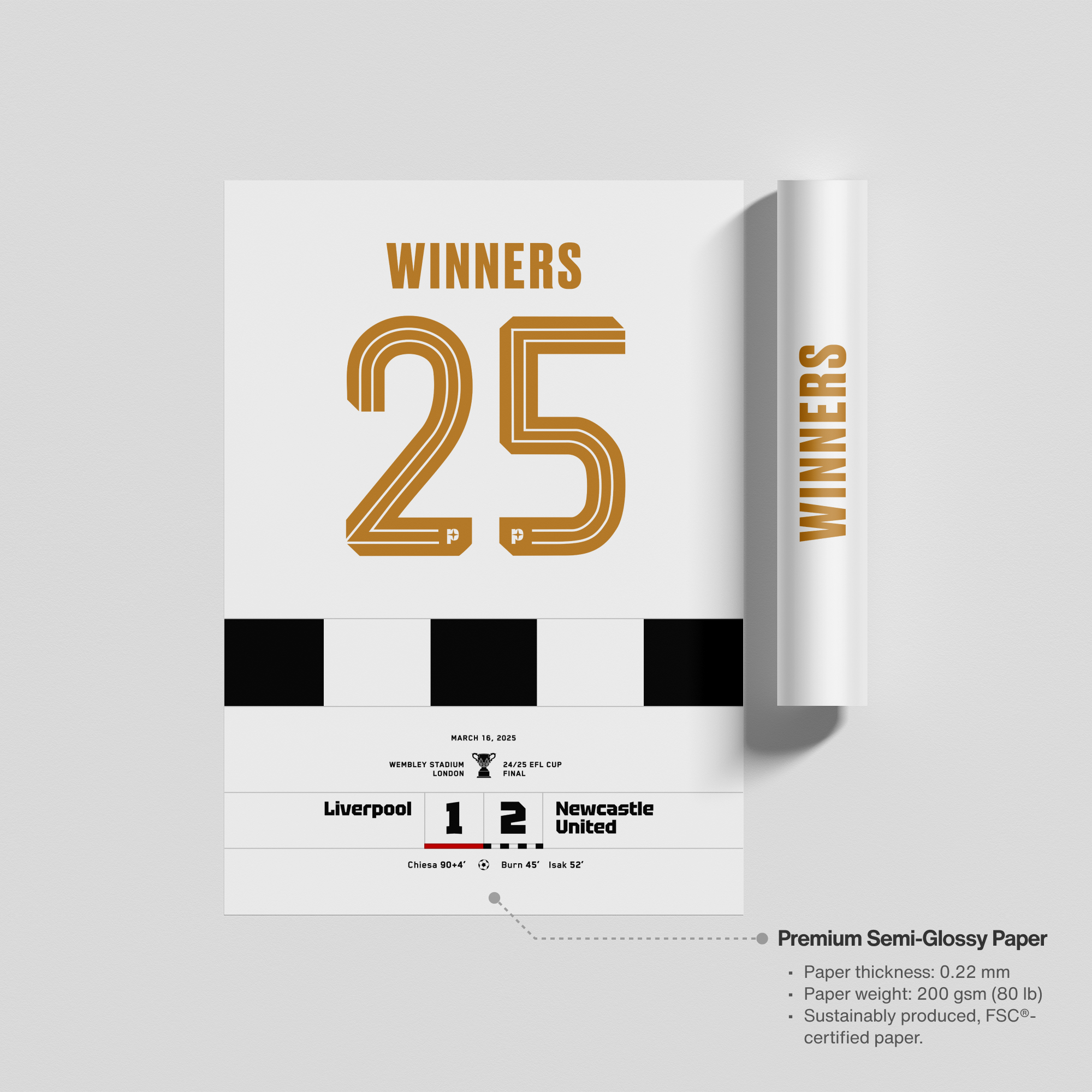 Unframed print of Magpies winning jersey print