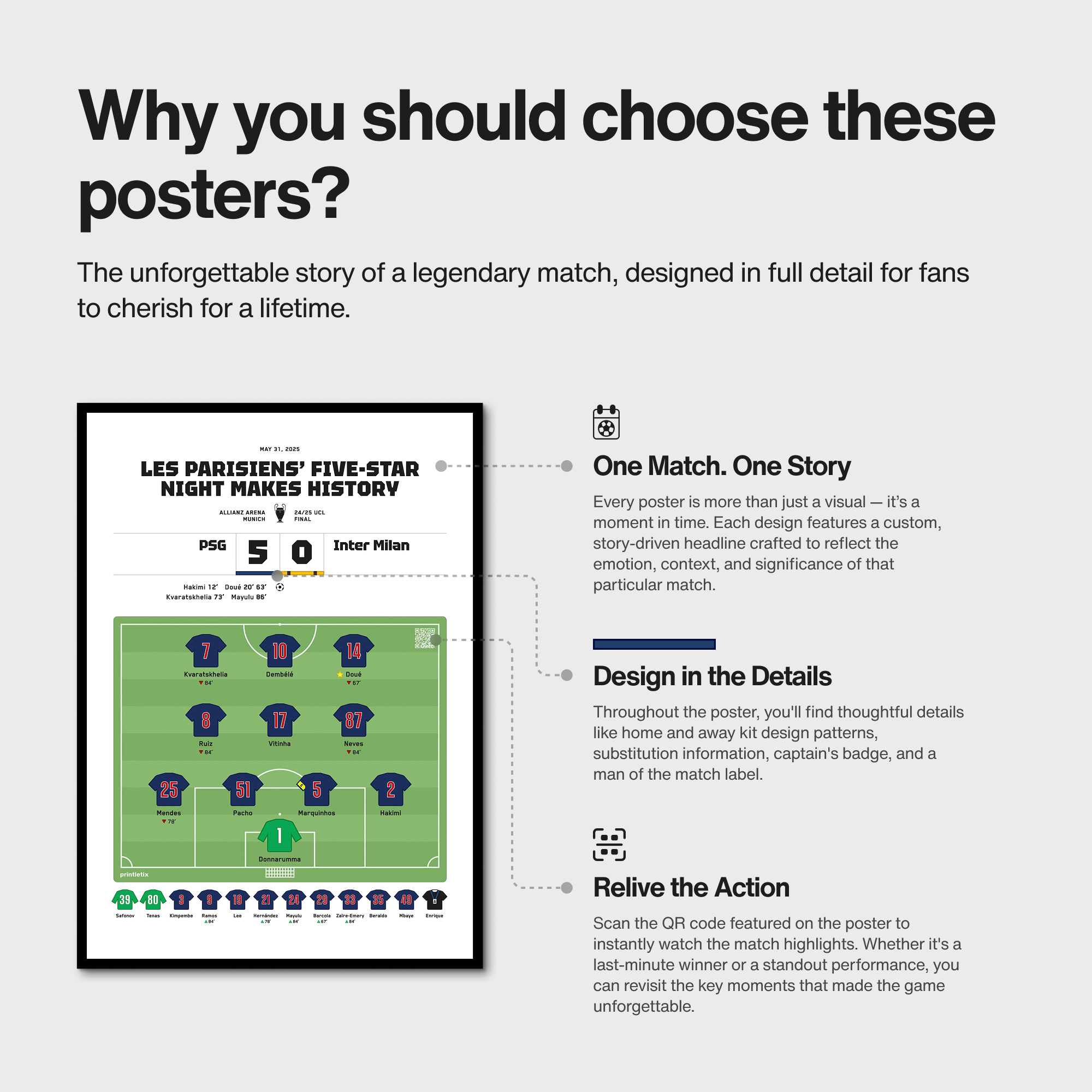 PSG Champions League Final match poster