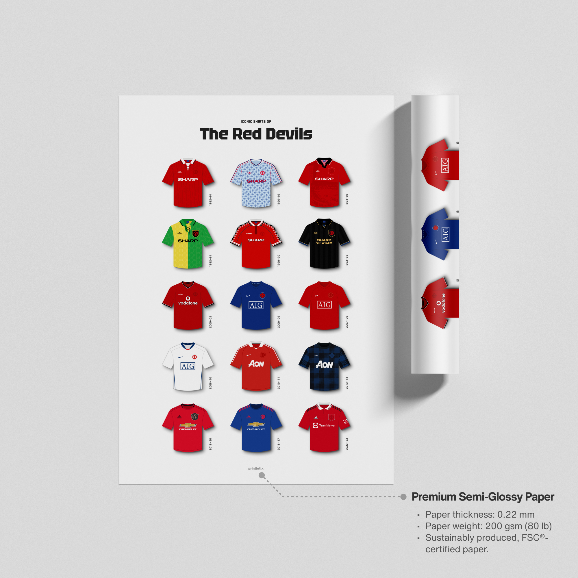 Unframed print of LFC kits collection print