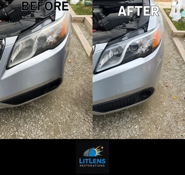 Comparison of an Acura RDX before and after restoration done in Manchester NH.