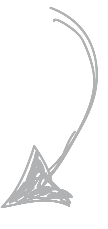 Line drawing of a stylized leaf with a curved stem and detailed leaf veins.