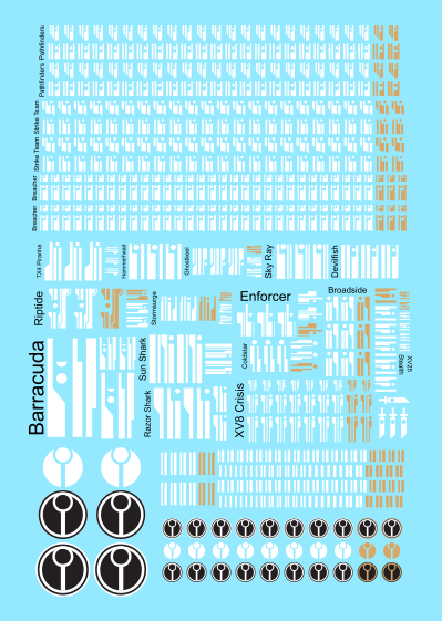 A6 - Greater Good White Markings Transfer Sheet