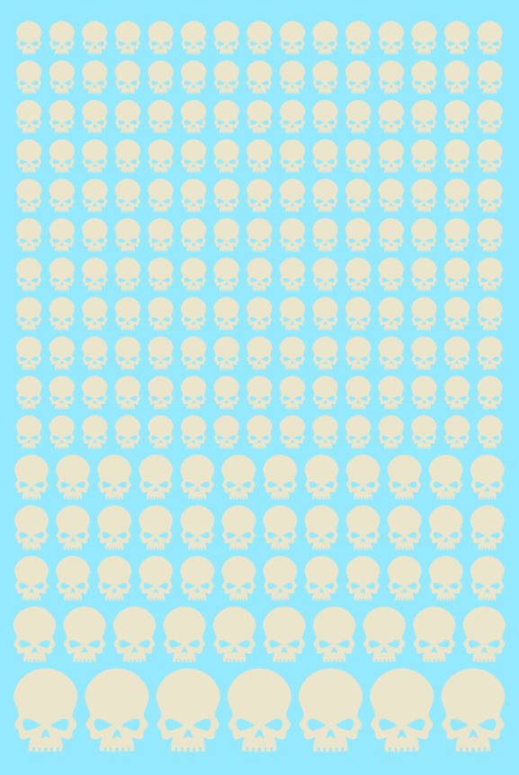 A6 - Cannibal Skulls Transfer Sheet