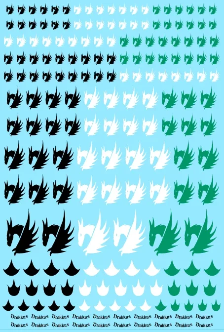 A6 - House Drakkus Freeblade Imperial Knights Transfer Sheet
