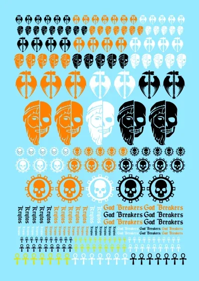 A6 - Legio Krytos God Breakers Adeptus Titanicus Epic Scale Transfer Sheet