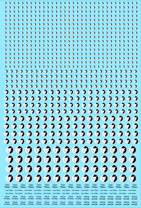 A6 -  Epic Scale 6mm - 8mm Luna Wolves Sons of Horus Heresy Transfer Sheet Legions Imperalis