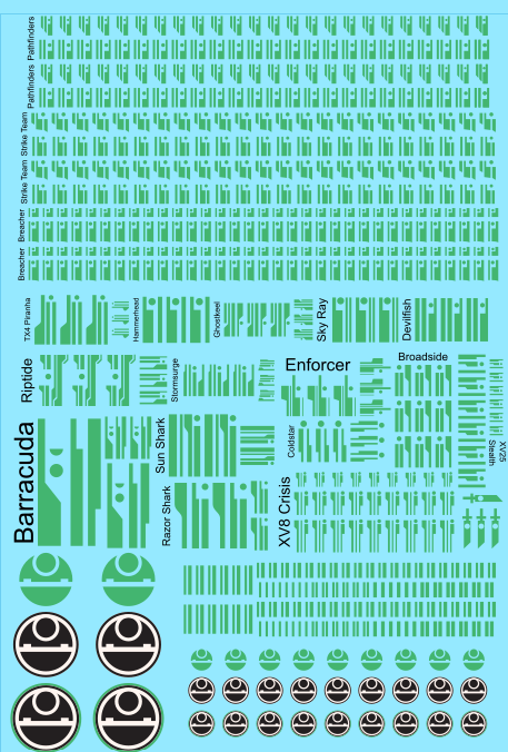 A6 - Greater Good Green Markings Transfer Sheet