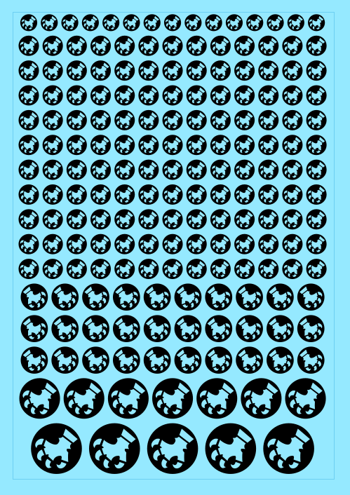 A6 - Red Bionic Claws Waterslide Transfer Sheet